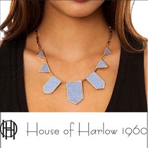 House of Harlow blue station necklace. NWT